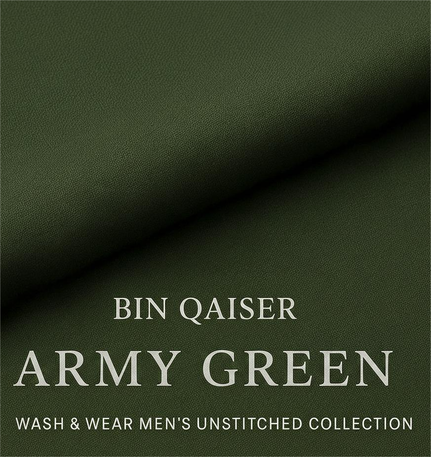 Royal Army Green – Wash & Wear Men’s Unstitched Collection