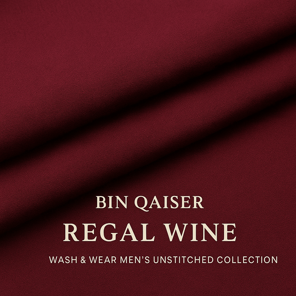 Regal Wine – Wash & Wear Men’s Unstitched Collection