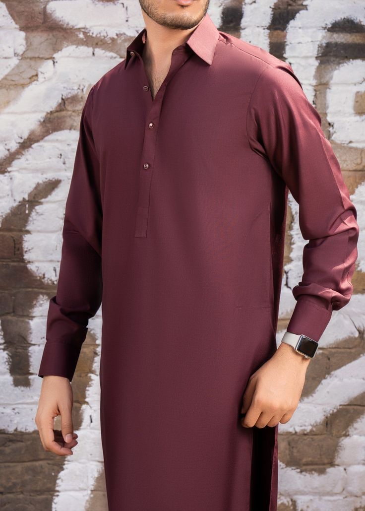 Maroon - Wash n Wear Fabric