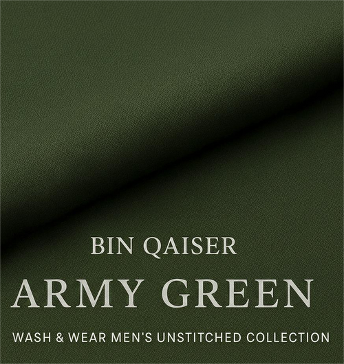 Royal Army Green – Wash & Wear Men’s Unstitched Collection
