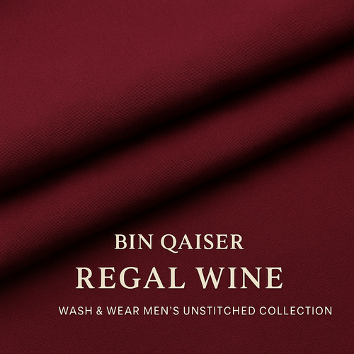Regal Wine – Wash & Wear Men’s Unstitched Collection