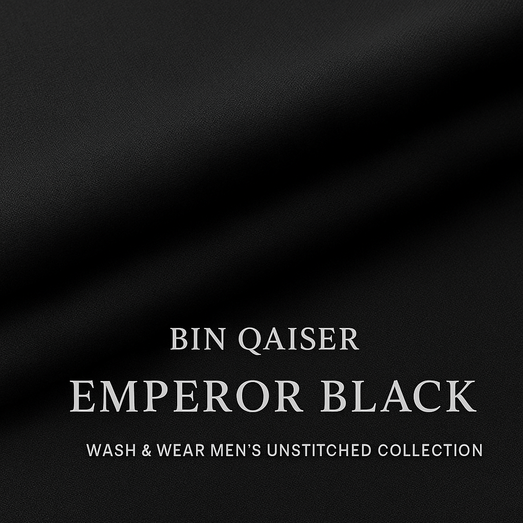 Emperor Black – Wash & Wear Men’s Unstitched Collection