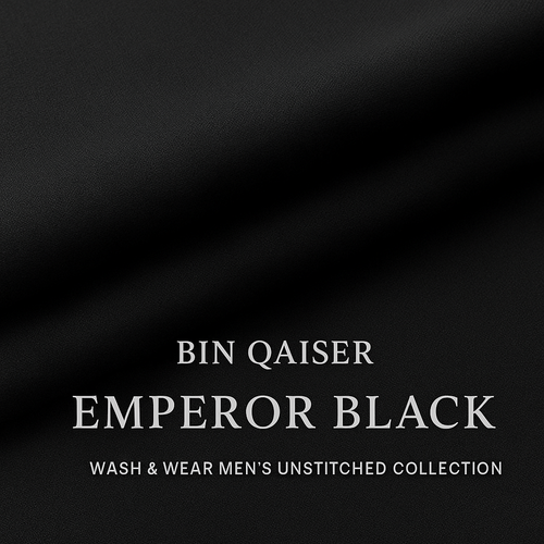 Emperor Black – Wash & Wear Men’s Unstitched Collection